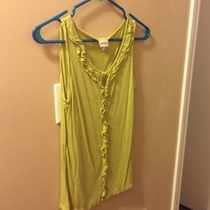 Yellow green tank top