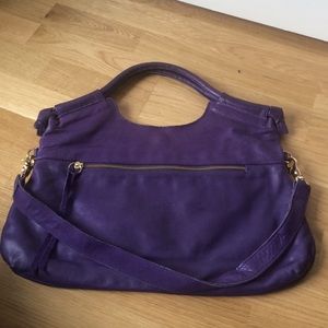 Foley + Corinne purple leather handbag