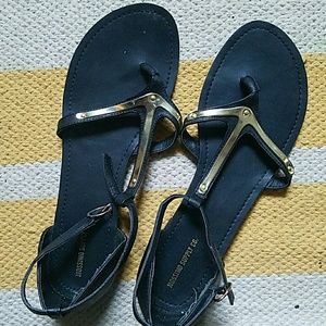 Black & Gold Sandals