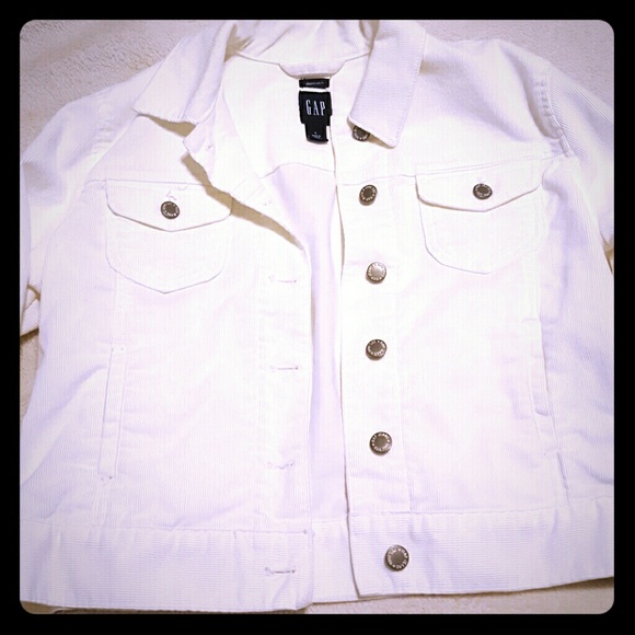 Gap White Corduroy Jacket