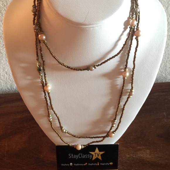Layered bead necklace