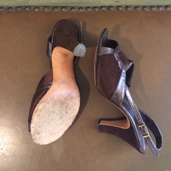 Adorable vintage sling back leather shoes size 5 - Picture 3 of 4