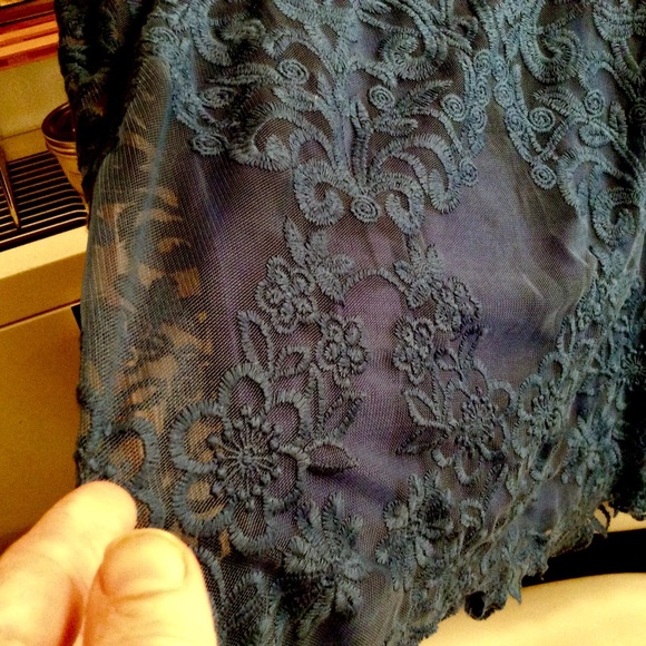 FREE PEOPLE ROYAL BLUE SEXY LACE SHIFT DRESS - Picture 4 of 4