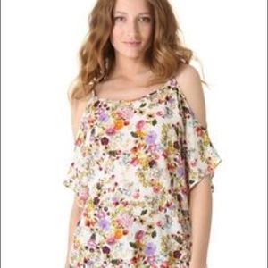 Haute Hippie || Cold Shoulder Floral Top