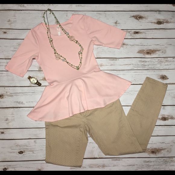Pale pink Peplum top