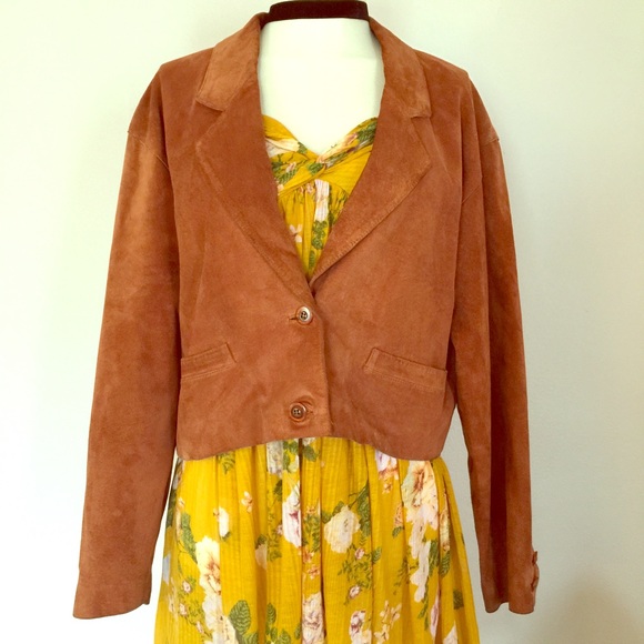 Vintage Jackets & Blazers - Amazing 70s Vintage Suede Rust Colored Jacket Boho