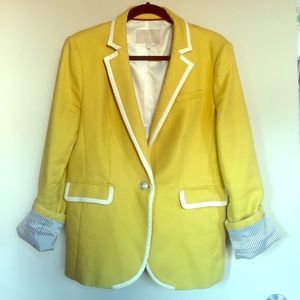 Mustard Yellow Banana Republic Blazer Sz 14
