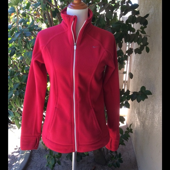 NIKE Red Fleece Jacket