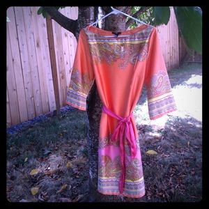 H and m orange dress