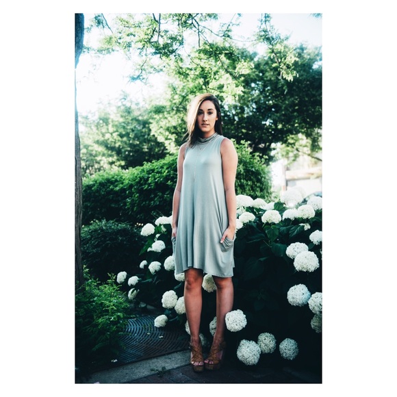 Mint Turtleneck Dress