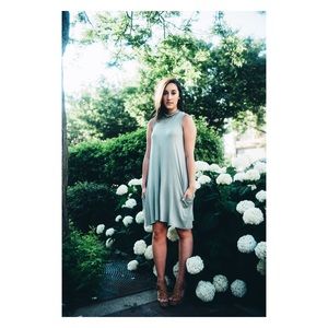 Mint Turtleneck Dress