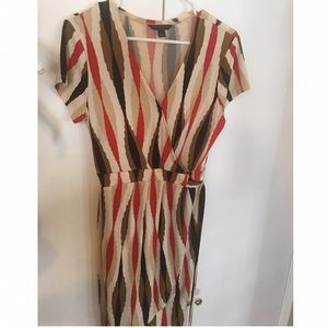Banana Republic tribal print wrap dress