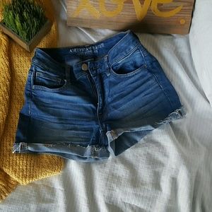 High rise shortie cut offs