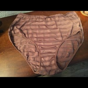 NWOT Silk brown striped panties