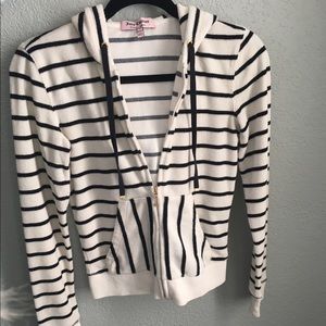 Juicy couture thin striped hoodie