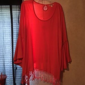 Cute Orange Casual Top