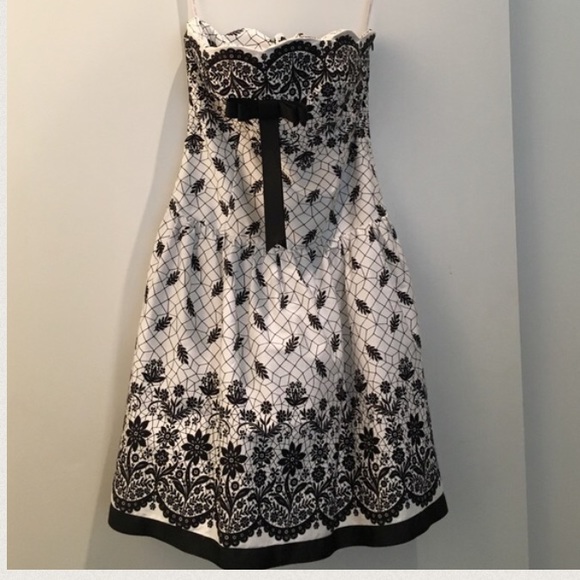 Betsy Johnson strapless dress with corset.