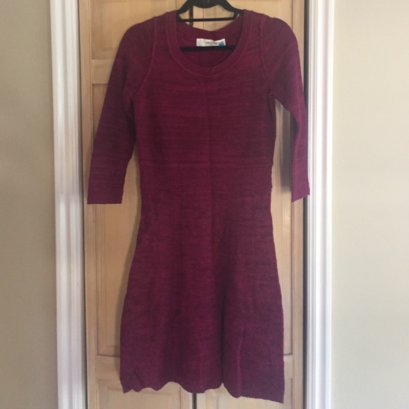 Ruby Red Anthropologie Sweater Dress