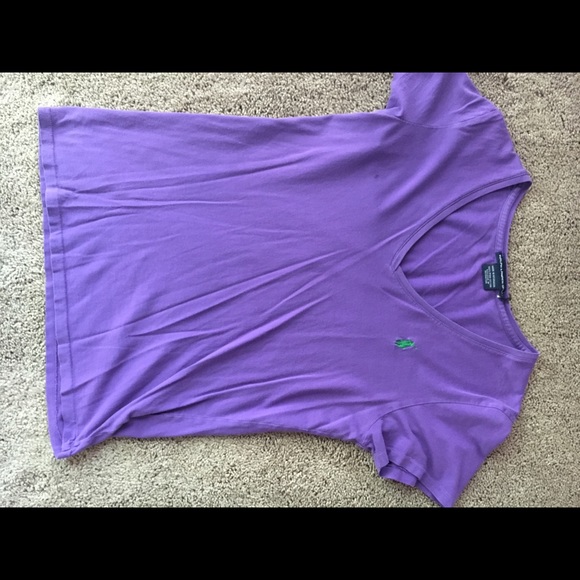 Ralph Lauren v neck tee-purple