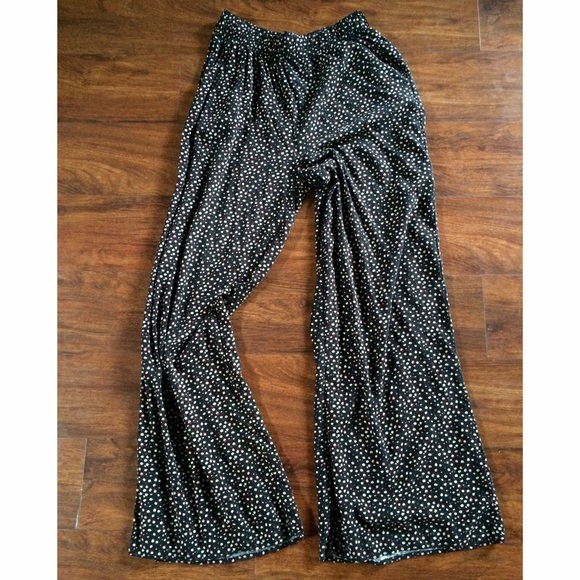 High waisted wide leg pants