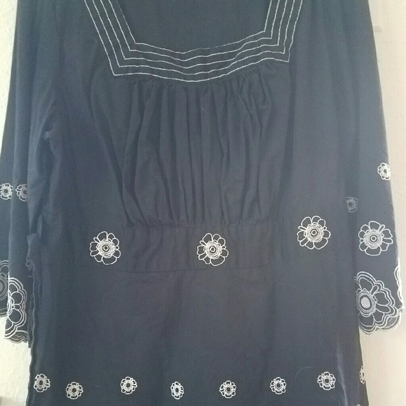 Venezia empire waist peasant top