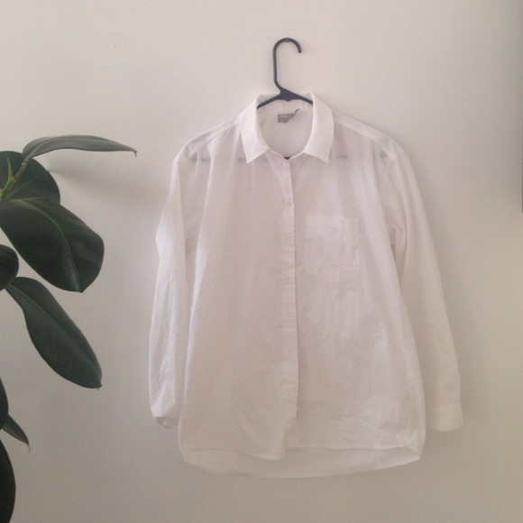 ASOS white boyfriend fit button up Oxford