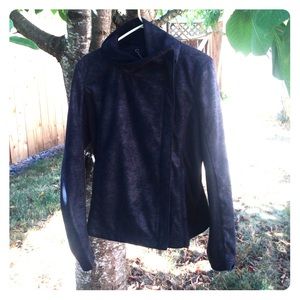 Calvin Klein faux side zipped leather jacket