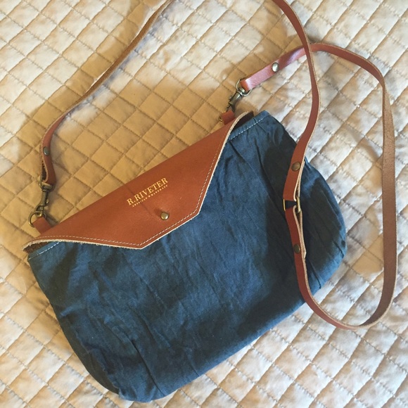R Riveter cross body bag