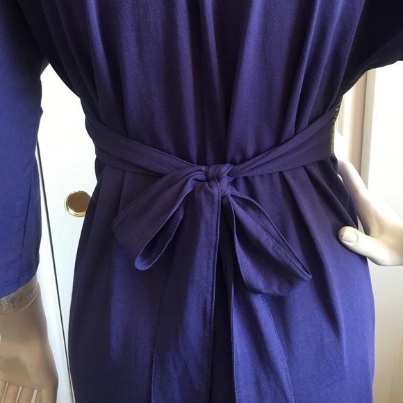 Eco-Centric Tie Back Kimono Organic Cotton Dress. - Picture 3 of 4