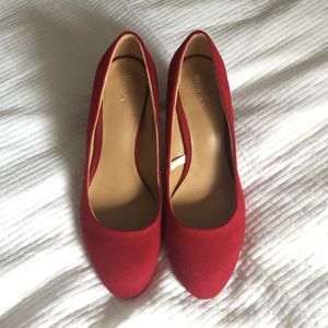 Red Suede Merona Pumps
