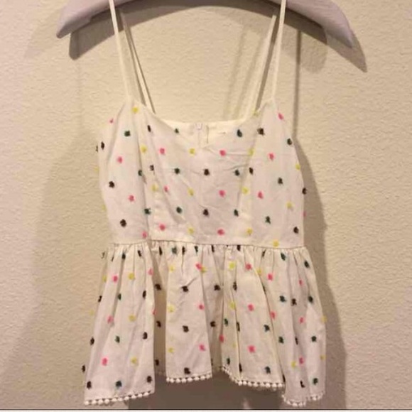 NWT colorful peplum cami top - Picture 3 of 3