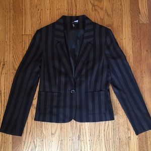 H&M black striped blazer sz 10