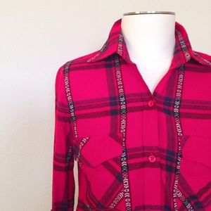 Red Flannel Top