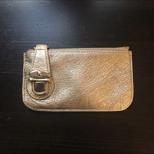 100% authentic Marc Jacobs gold coin pouch