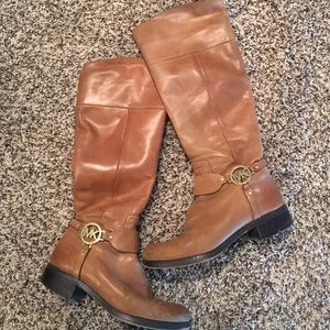 Michael Kors tan riding boots