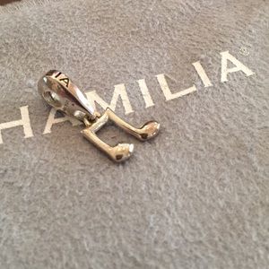 Chamilia hanging music note Sterling silver charm