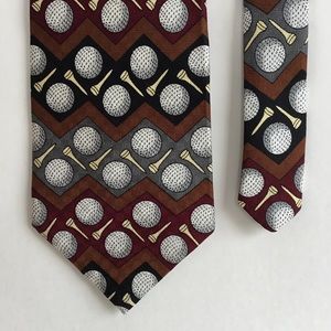 Golfing theme Silk men's tie