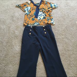 H & M Blouse and Wide Leg Trousers