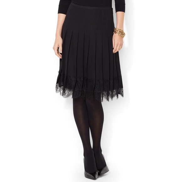 Ralph Lauren Dresses & Skirts - SALE- Ralph Lauren Skirt - Lace Trim Pleated 😍
