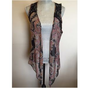 Sleeveless sheer cardigan