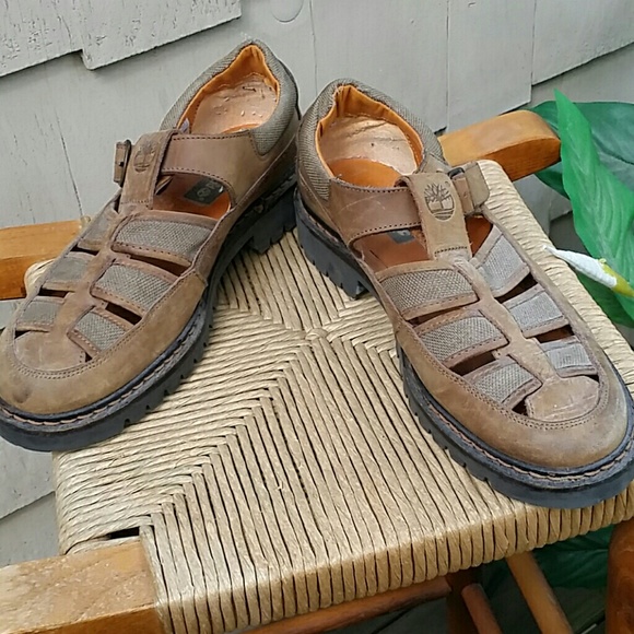 Timberland Tan Leather Fisherman's Sandal
