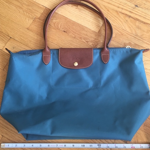 Large Blue Longchamp TotePeacock Le Pliage qGSMzVUp