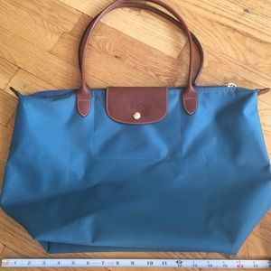 Longchamp Le Pliage Large Tote, Peacock Blue