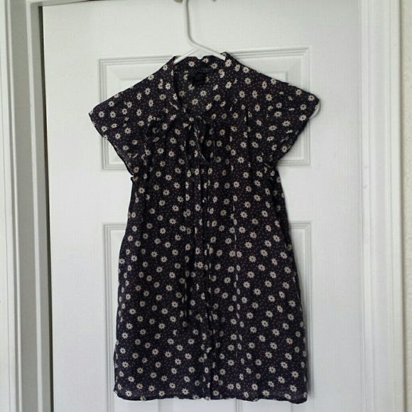 Silk Navy Blouse