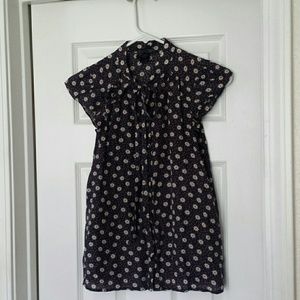 Silk Navy Blouse