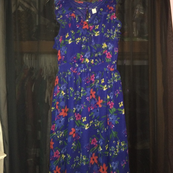 Old Navy Size S Blue Floral Dress
