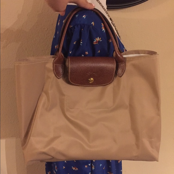 Longchamp le pilage tan open tote - Picture 4 of 4