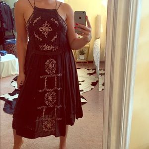 Free People embroidered Midi Dress