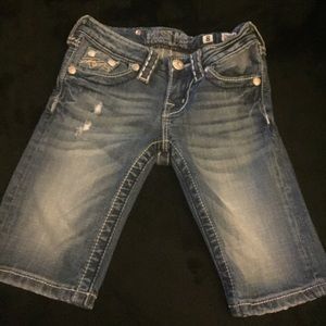 Girls Miss Me Denim Bermuda Shorts Size 8