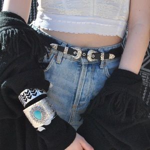 Thin Double Buckle Belt